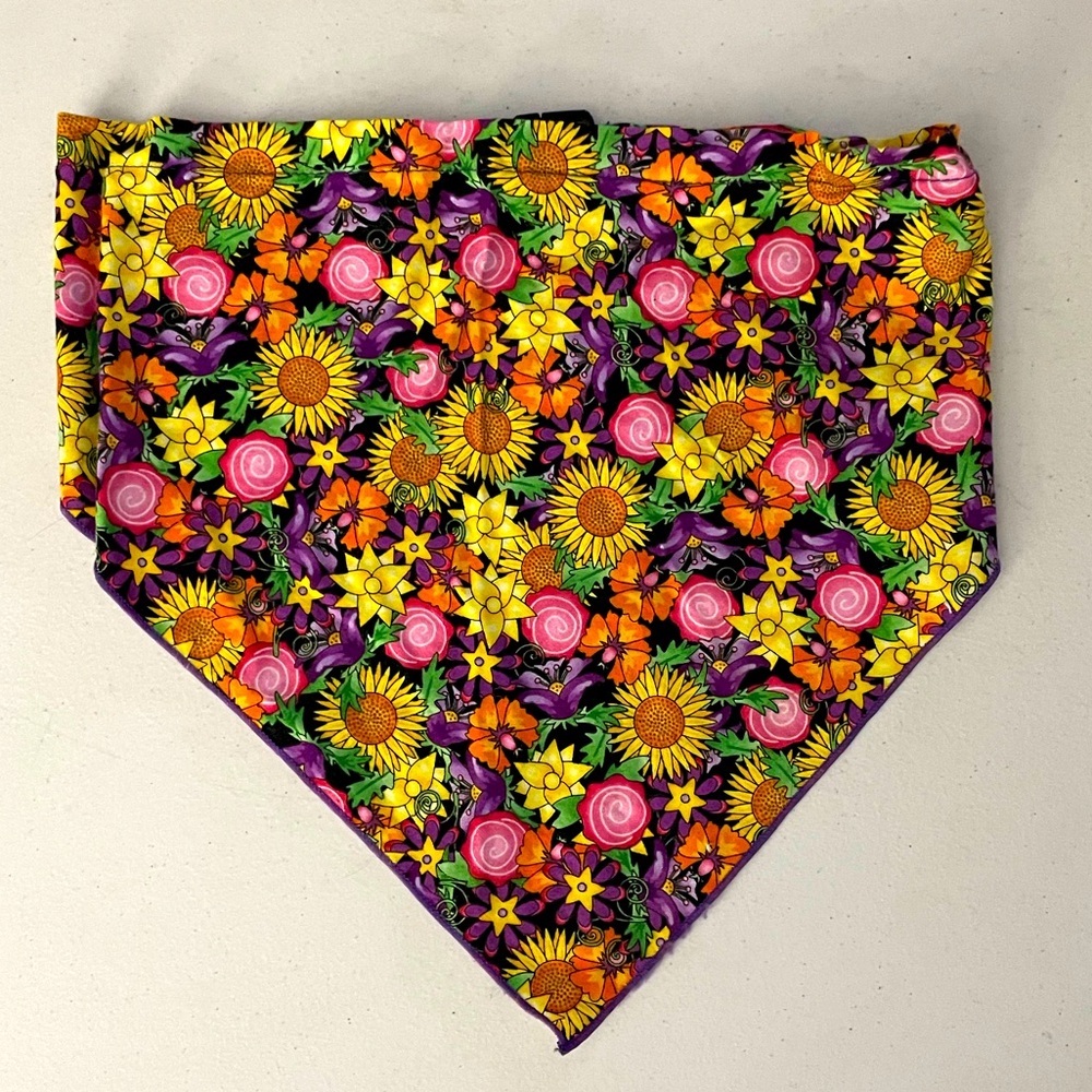 Dog Bandana Floral, L/XL